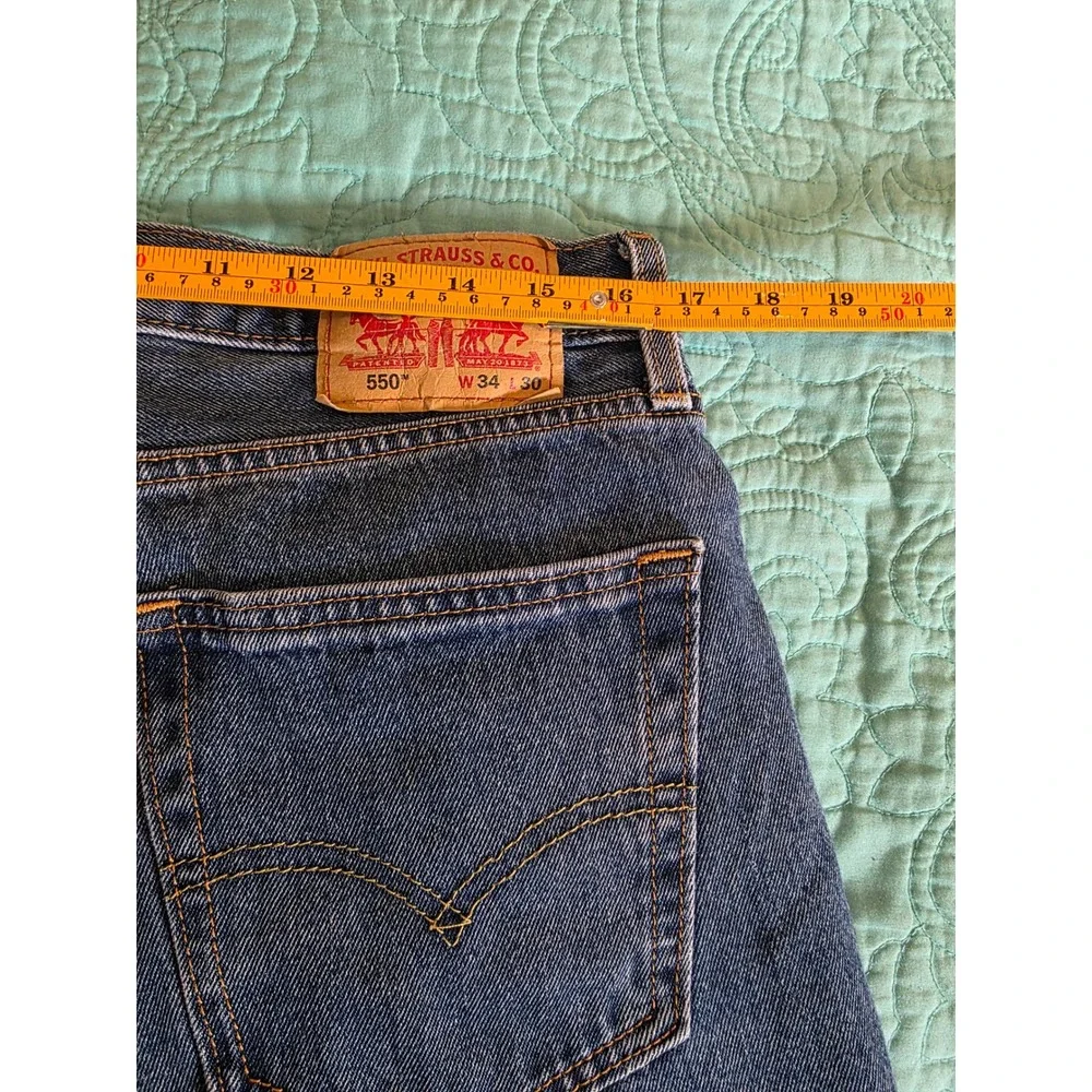 Levis 550 Relaxed Fit‎ Tapered Leg Blue Jeans Mens 34x30 Medium Wash Denim